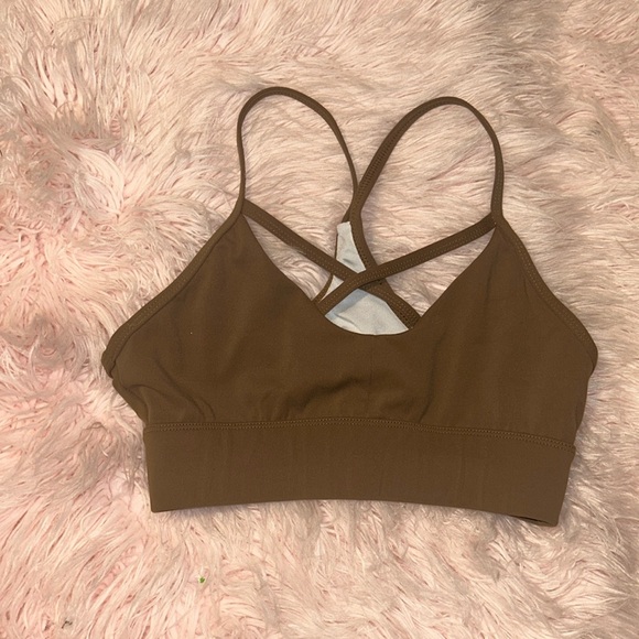 NVGTN Other - NVGTN BROWN CRISS CROSS SPORT BRA